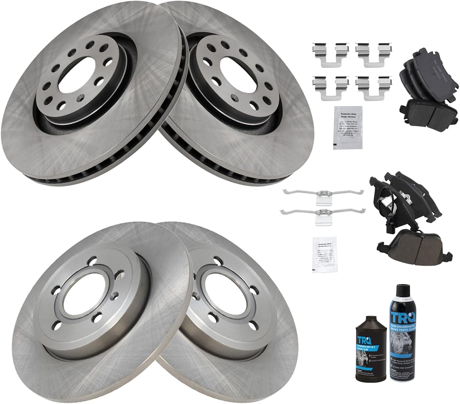 TRQ Brake Pad & Rotor Kit for 2006-2009 Audi A4 Quattro
