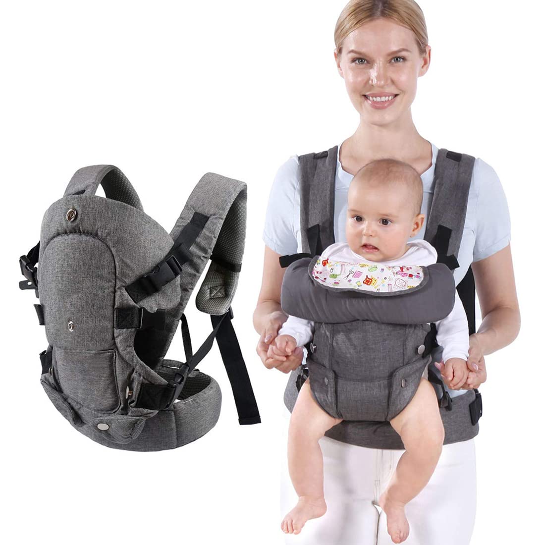 Cozy & Lightweight Baby Carrier for Infants 7-45lbs - All Positions!