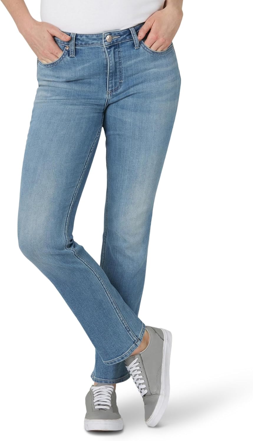 Lee Womens Legendary Mid Rise Straight Leg Jean for Comfort