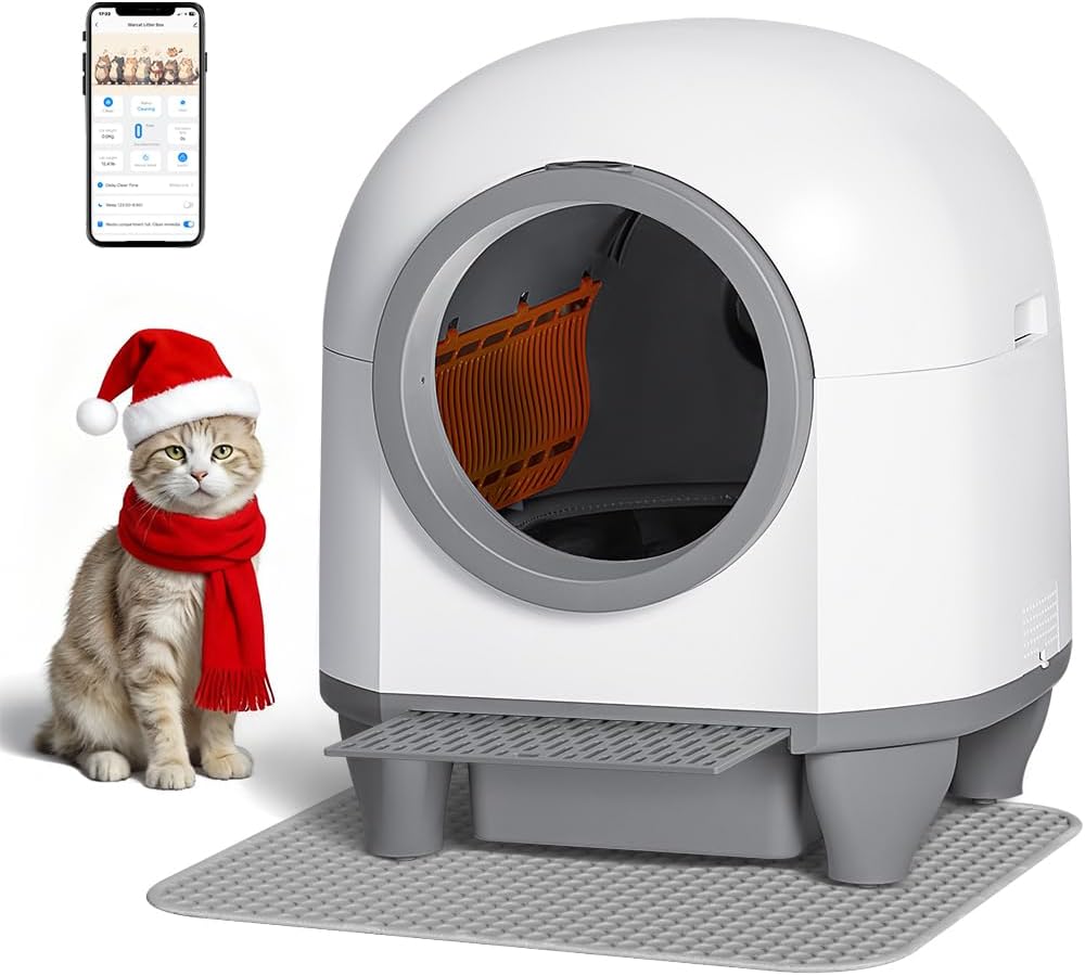 GUNJI Automatic Self-Cleaning Litter Box for Multiple Cats