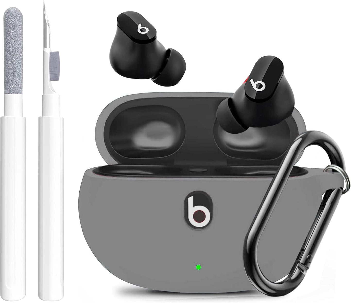 Protective Silicone Case + Cleaner Kit for Beats Buds by Olytop