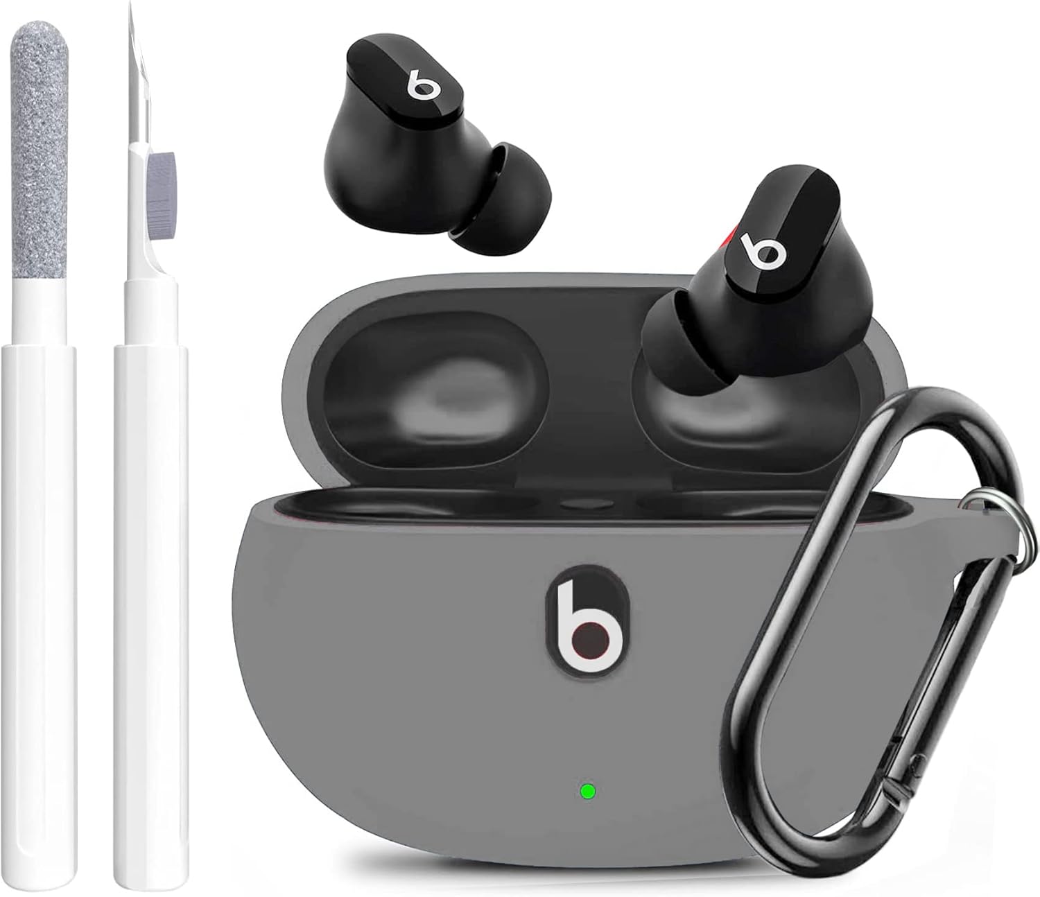 Protective Silicone Case + Cleaner Kit for Beats Buds by Olytop