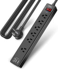 Surge Protector Power Strip (1680J) - 6 Outlets + 3 USB Ports, 10ft