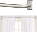 Nickel Wrap Around Curtain Rods 66 to 120 in - Heavy Duty Room