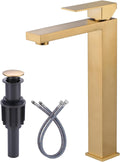 ARCORA Vessel Sink Faucet Brushed Gold - Tall Single Handle Bathroom