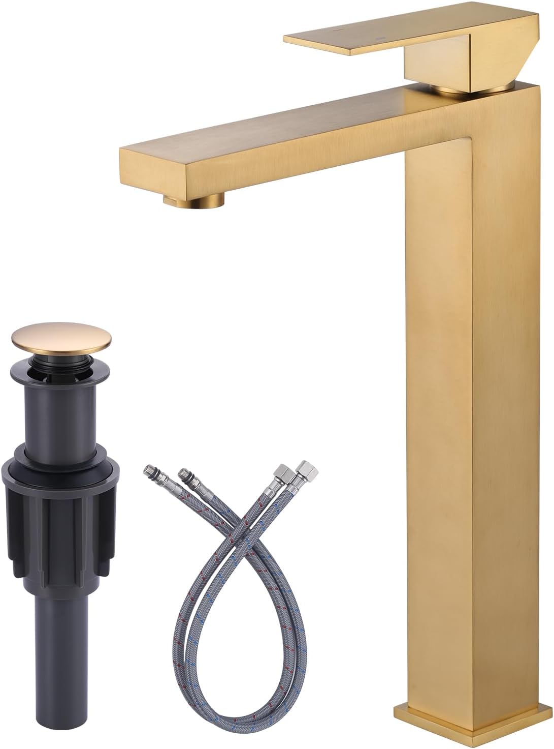ARCORA Vessel Sink Faucet in Brushed Gold for Modern Bathrooms