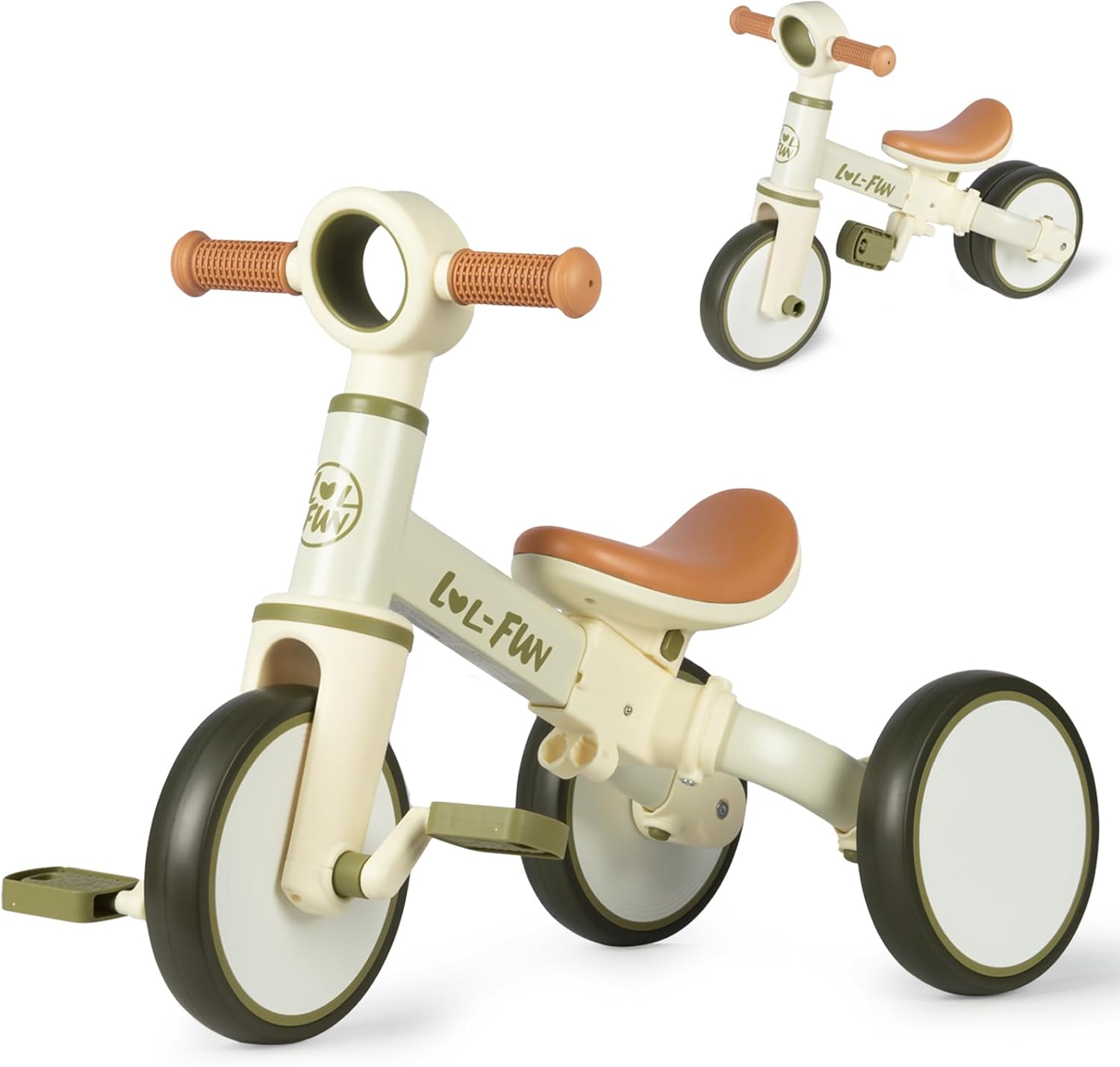 LOL-FUN 4 in 1 Balance Bike for Toddlers - Safe & Fun Ride