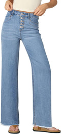 High Waisted Straight Leg Jeans Women - Comfortable Stretchy Fit