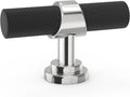 Cabinet knurled Knobs Matte Black and Polished Chrome 20 Pack