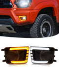 LED Fog Lights Bezel Assemblies for 2012-2015 Toyota Tacoma - DRL