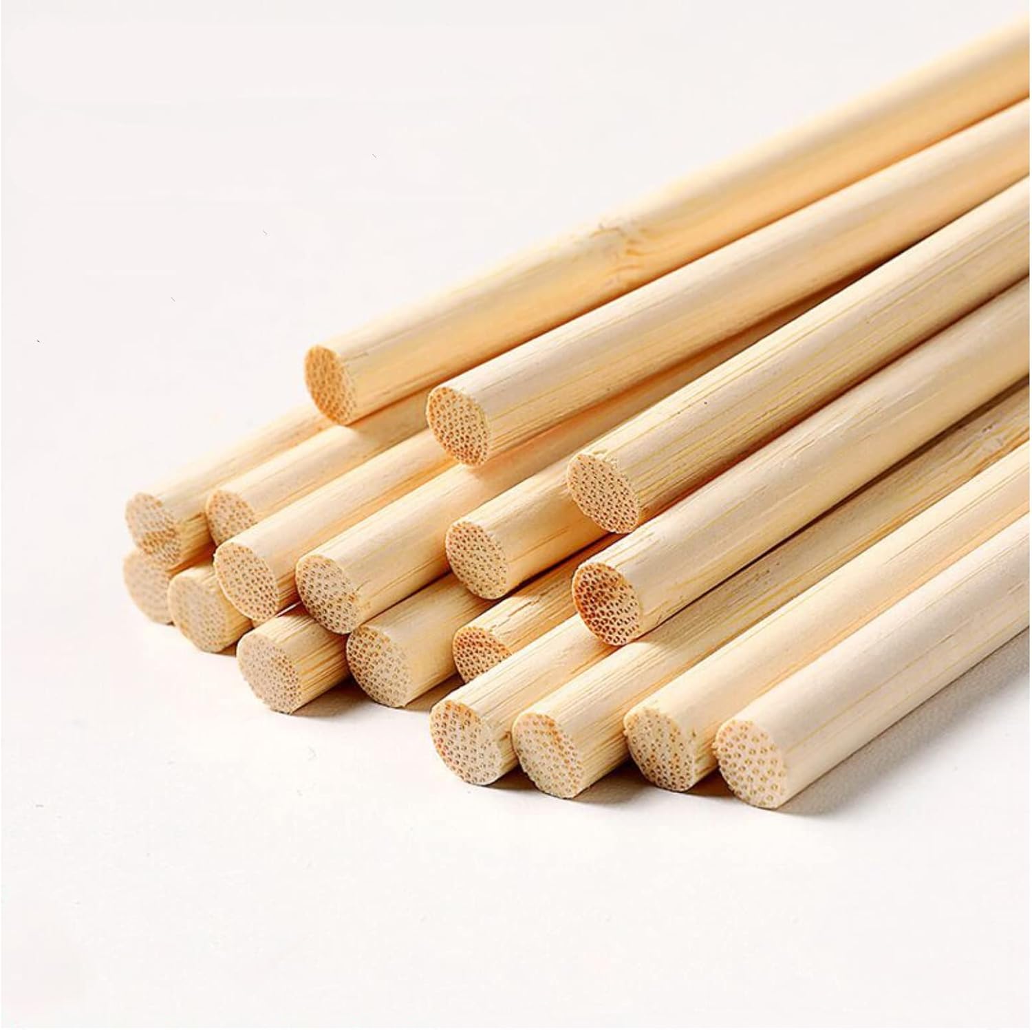 50 PCS Dowel Rods for Crafts - 3/8 x 36 Inch Bamboo Sticks