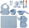 Silicone Baby Feeding Set 15-Piece Baby Led Weaning Kit - Mess-Free