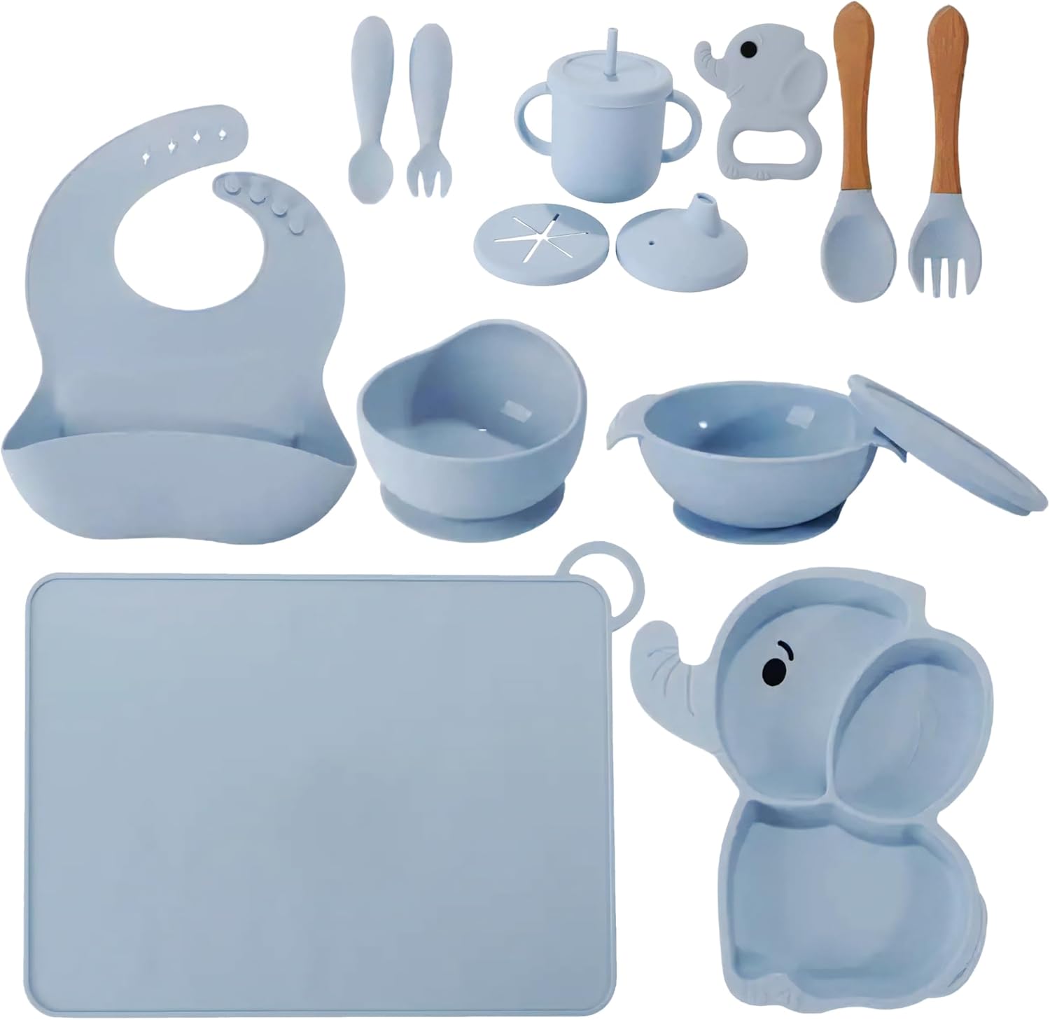 Silicone Baby Feeding Set 15-Piece BPA-Free for Weaning Fun