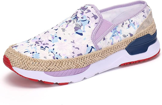 Floral Embroidered Slip-On Sneakers for Women in Casual Style