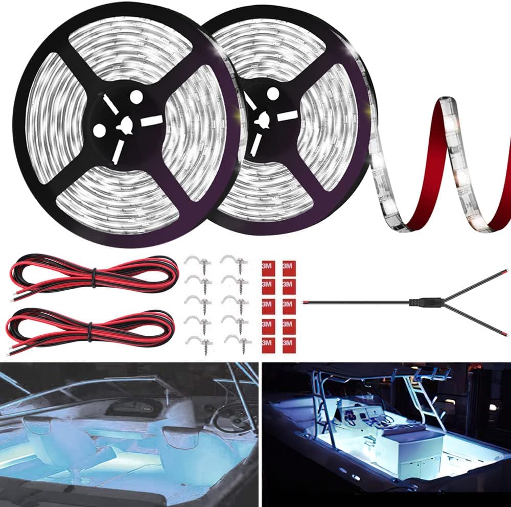 LED Boat Strip Lights for Pontoon and Yacht - 32.8FT Waterproof