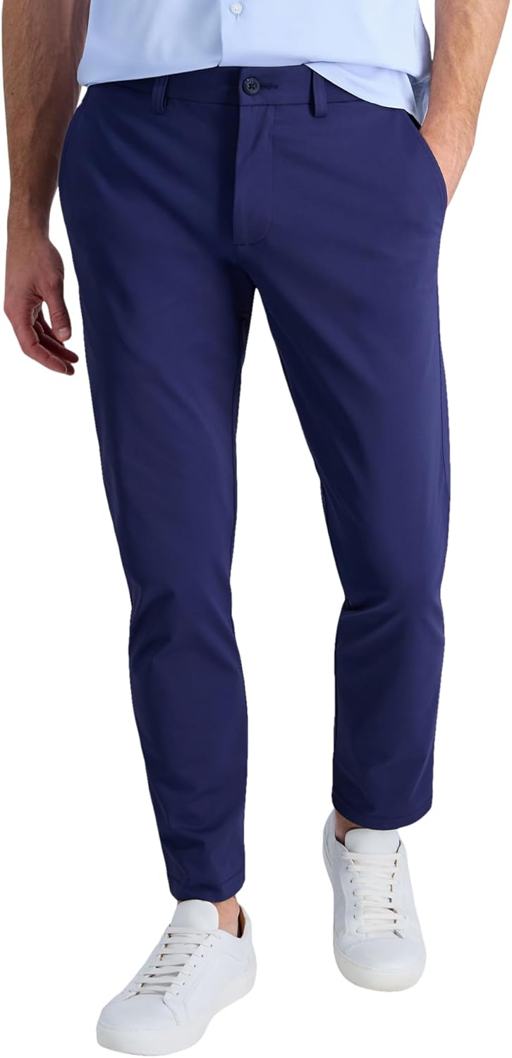 Haggar Men's Sport Travel Performance Casual Pant for All Day Comfort
