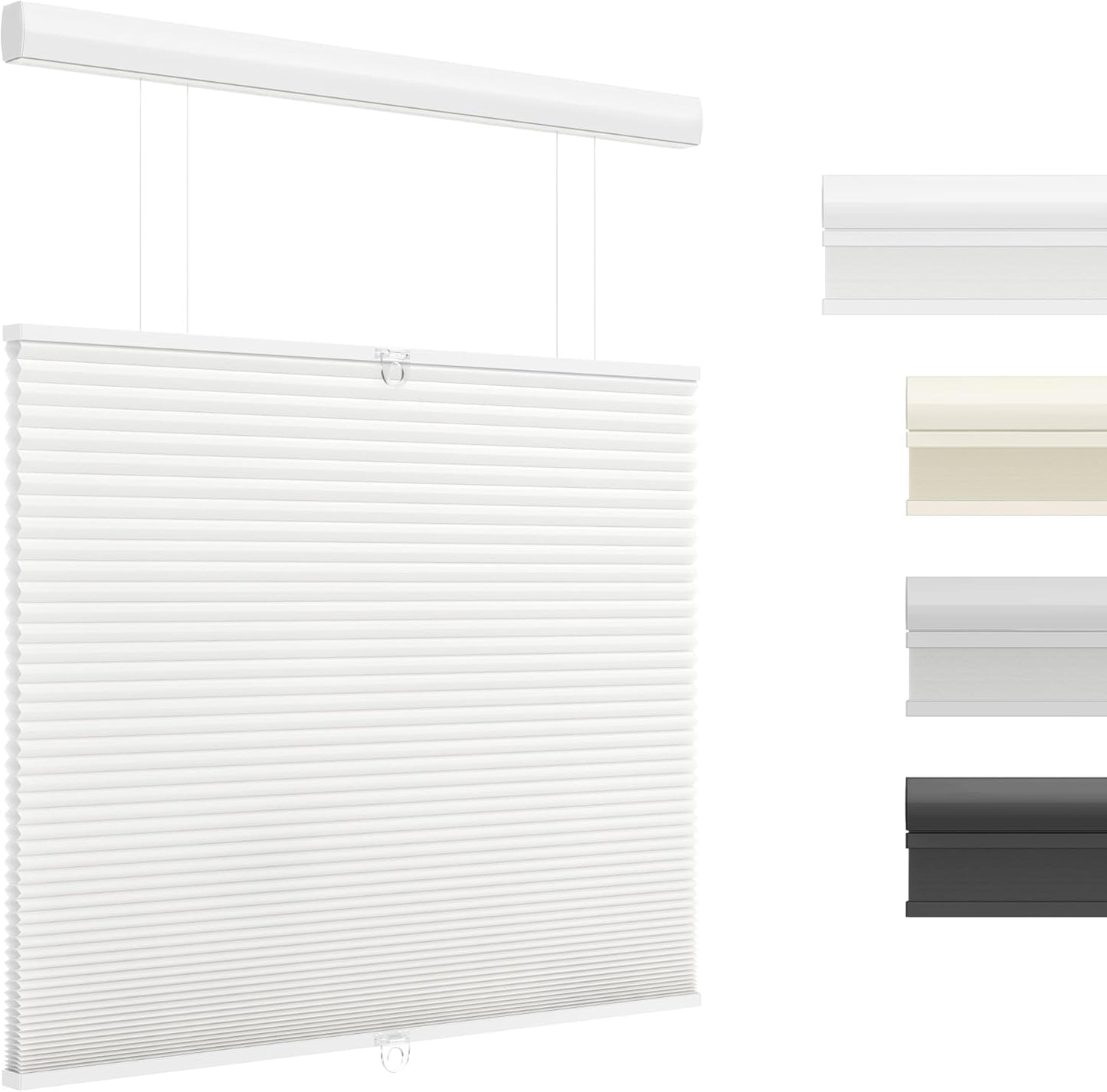 Cordless Honeycomb Blinds for Indoor Windows 34ft W 64ft H