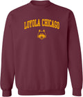 NCAA Arch Logo Team Color Crewneck - Loyola Chicago Pride