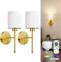 NIORSUN 15 in Battery Operated Wall Sconce Set of 2 - Wireless