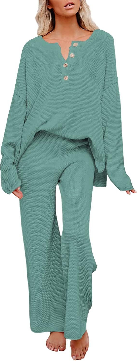 Pink Queen Women's 2 Piece Fall Outfit Lounge Set for Comfort