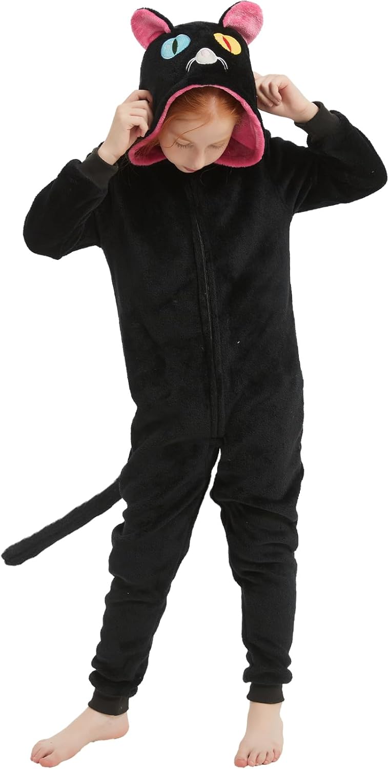 Kids Flannel Animal Onesie Costume for Halloween and Christmas