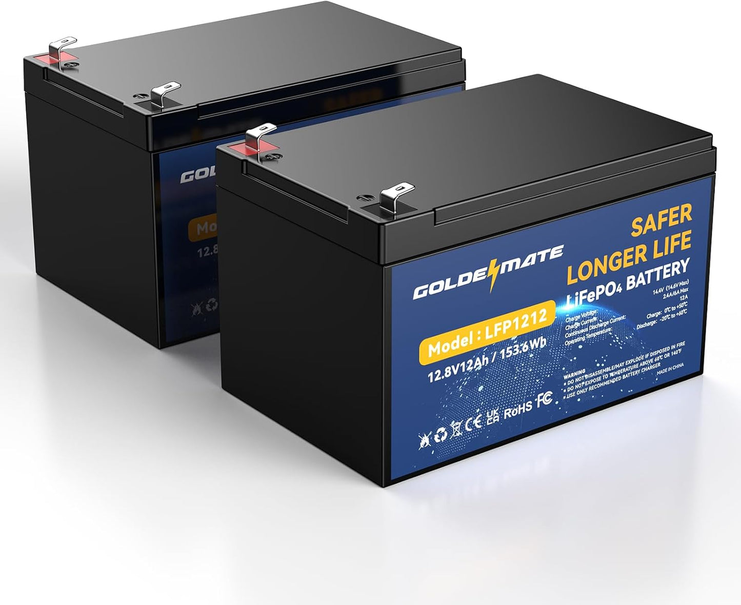 12V 12Ah Lithium LiFePO4 Deep Cycle Battery for Solar Use