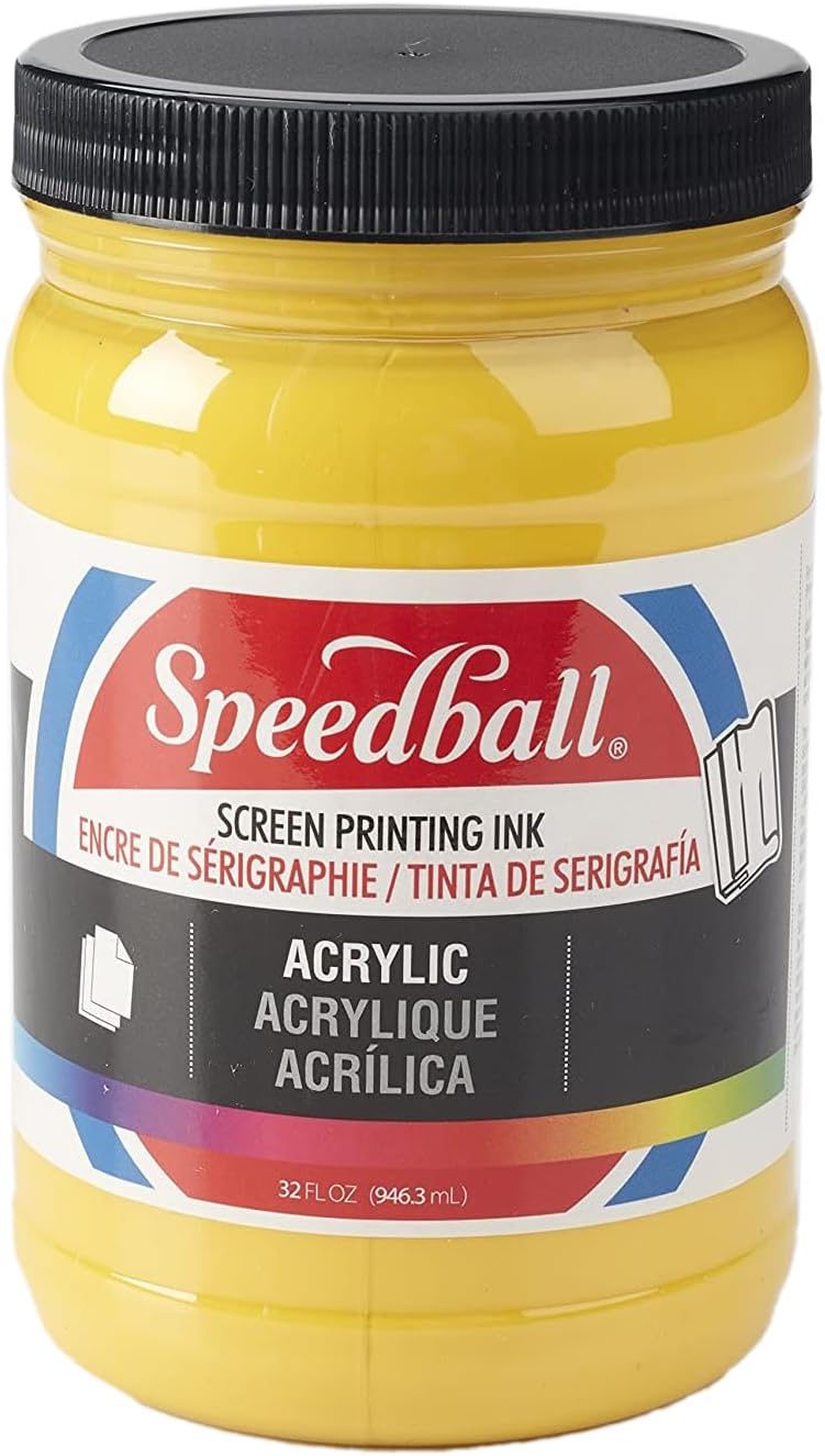 Speedball Acrylic Screen Printing Ink in Medium Yellow, 32 fl. oz