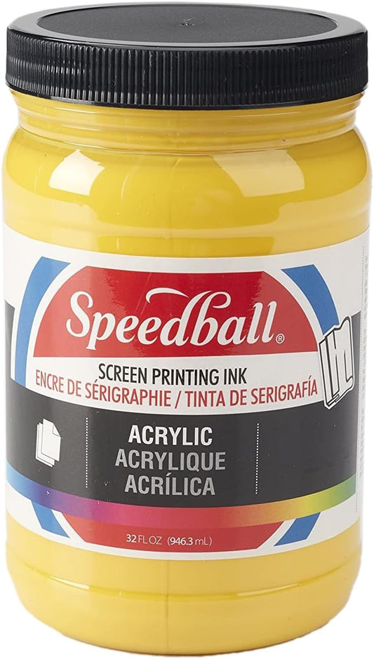 Speedball Acrylic Screen Printing Ink in Medium Yellow, 32 fl. oz