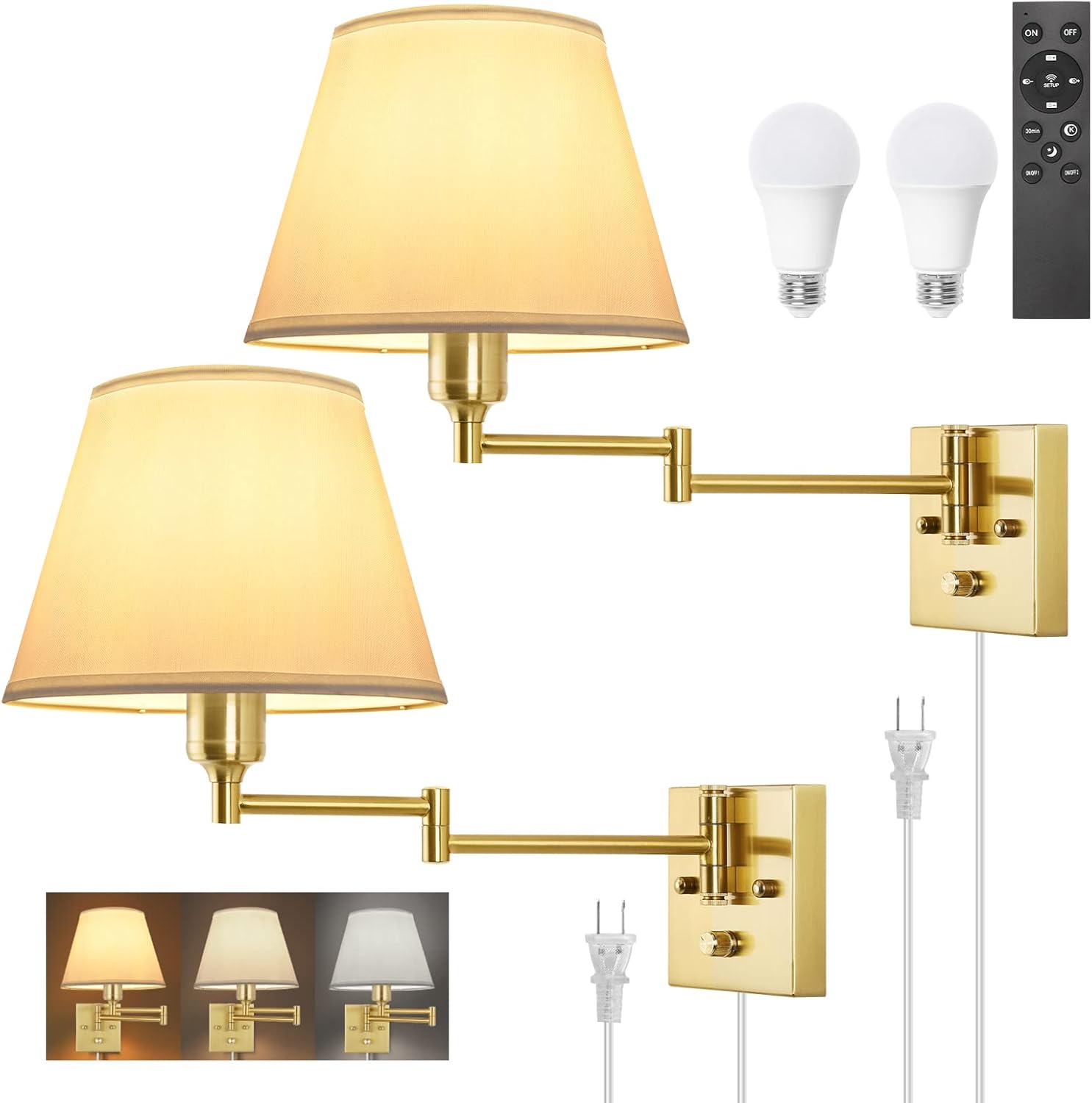 TRLIFE Dimmable Wall Sconce with Remote Control for Versatile Lighting