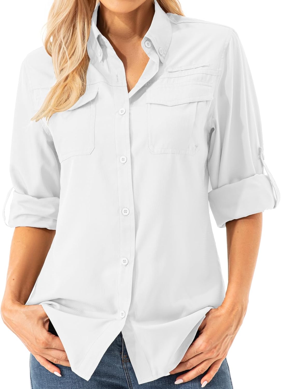 Womens UPF 50+ UV Sun Protection Long Sleeve Outdoor Shirts