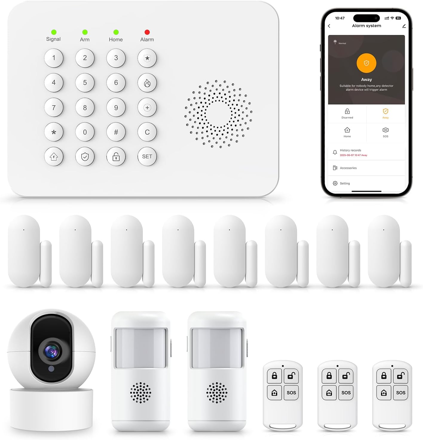 PGST Home Security System with DIY Wireless Alarm Features