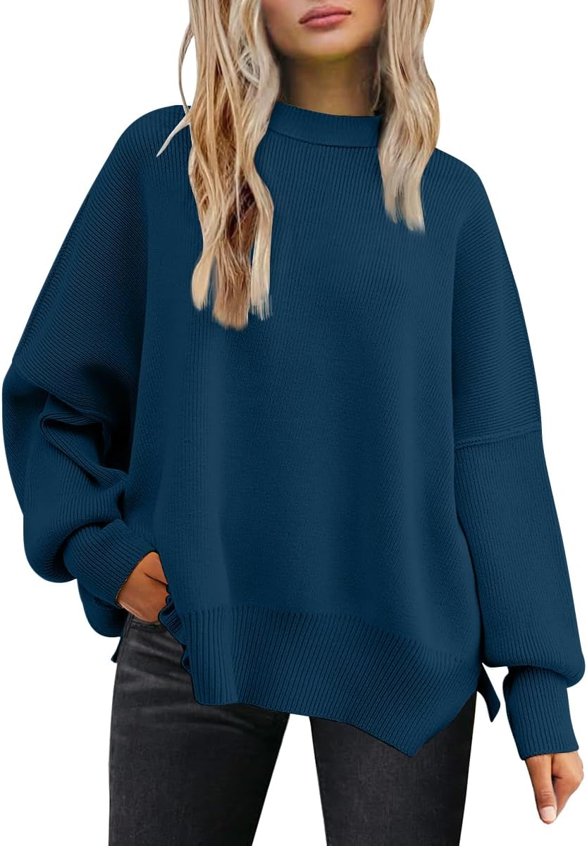 LILLUSORY Women's Oversized Batwing Sweaters for Fall Fashion