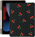 Cute Kawaii Cherry iPad 10.2 Case with Pencil Holder and More