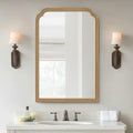 WallBeyond Wood Bathroom Mirror 24 in x 36 in - Rustic Natural Frame