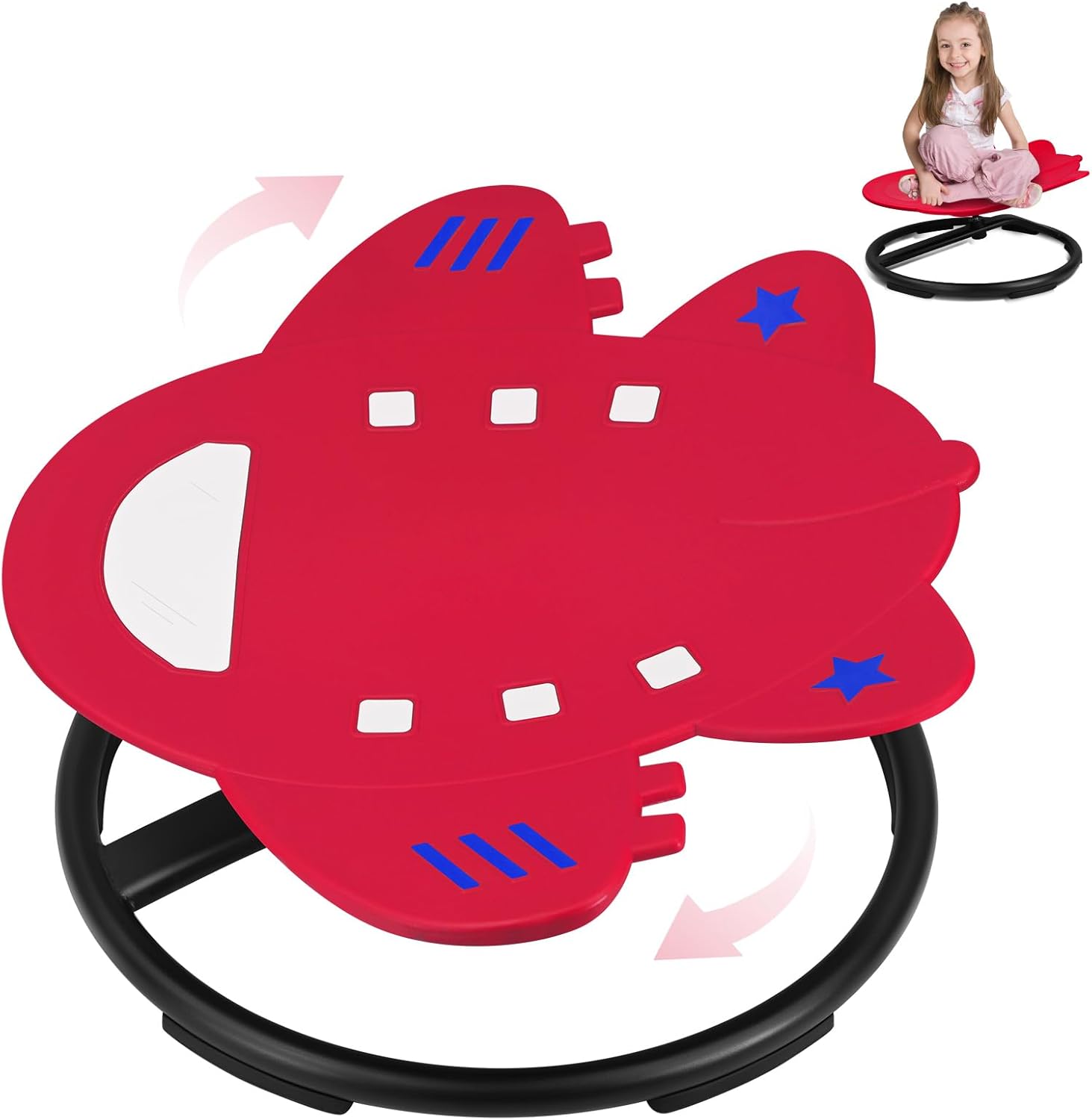 360 Spin Sensory Chair for Kids with ADHD, Autism - Red