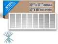 Fits 32x10 Duct Opening Steel Return Air Grille for HVAC