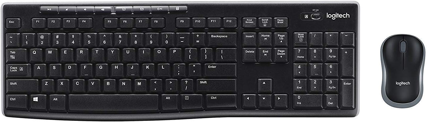 Logitech K270 Keyboard & M185 Mouse Combo - Extended Battery Life