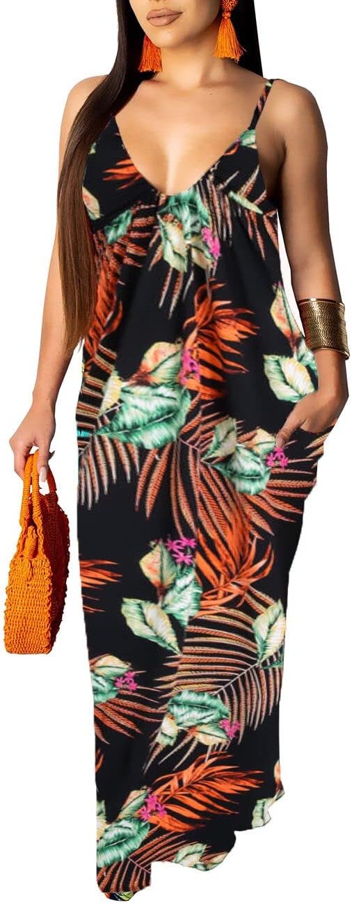 BessCops Summer Maxi Dresses for Women 2025 with Pockets