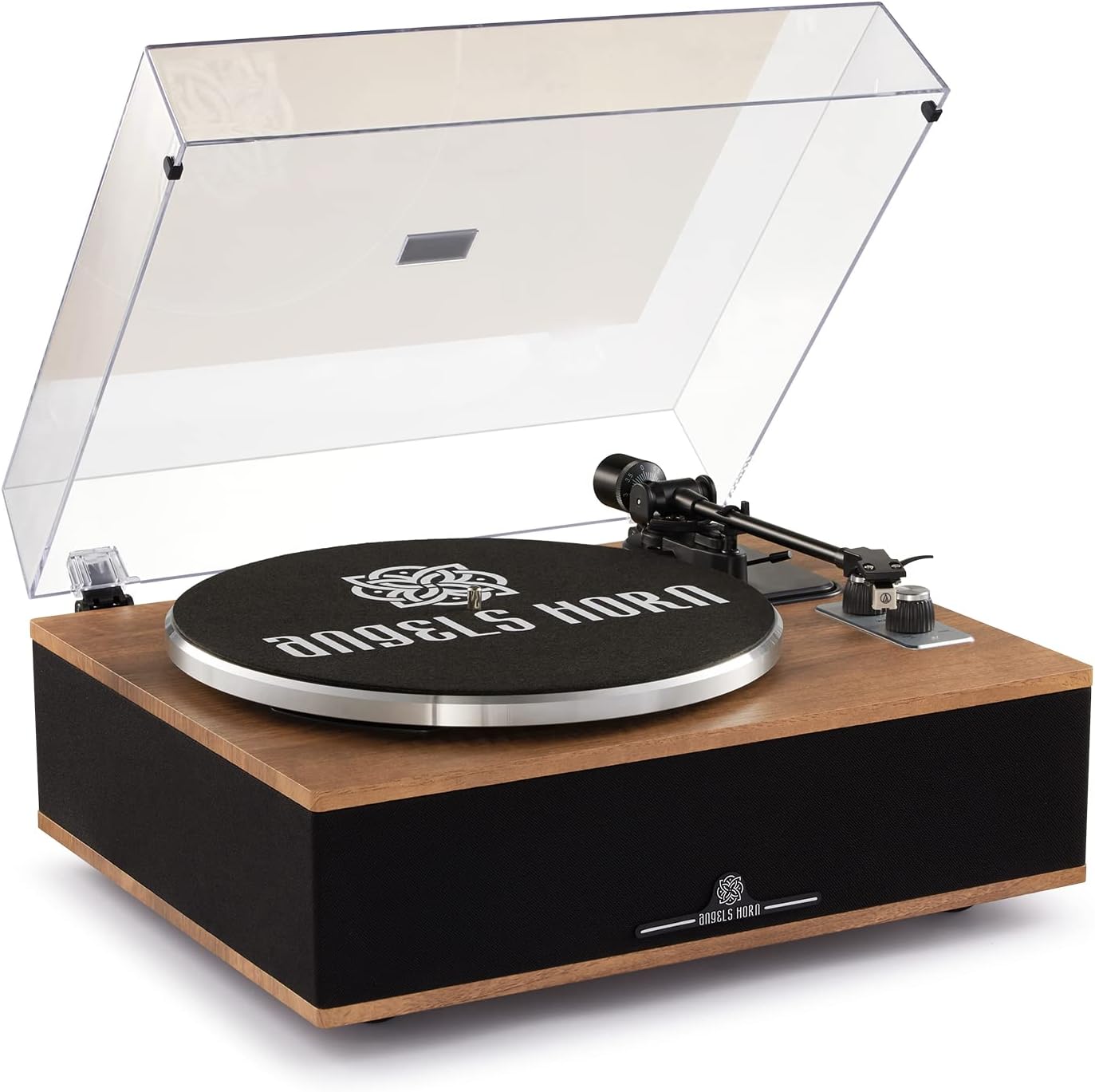 ANGELS HORN Vinyl Record Player with Bluetooth and Speakers