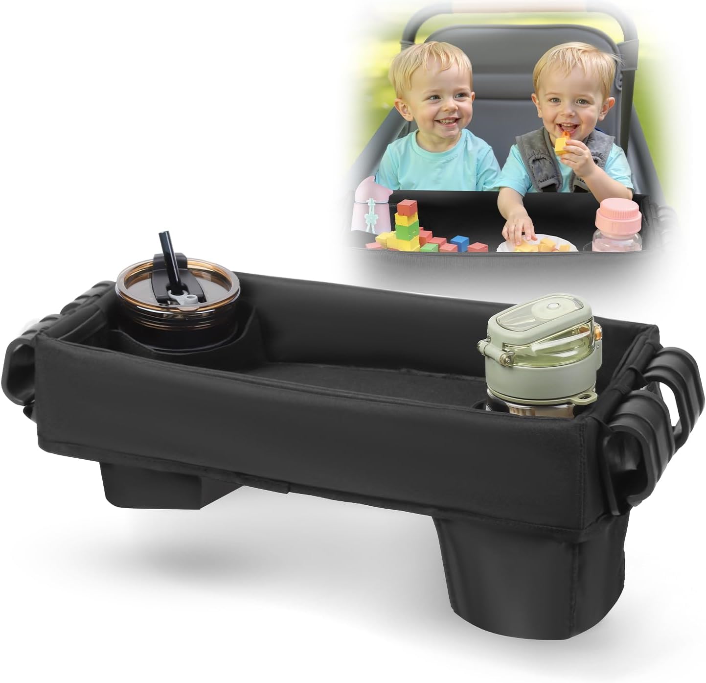 Stroller Snack Tray for Wonderfold Wagon W4 Series with Cup Holders