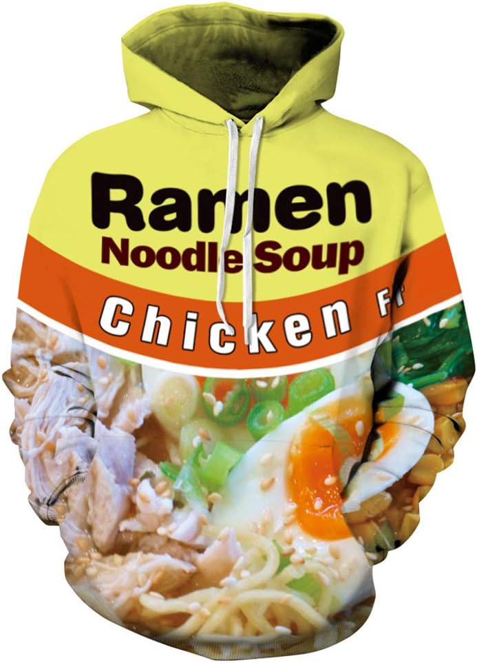 ZUEVI 3D Funny Printed Hoodie - Cozy Pockets Included!
