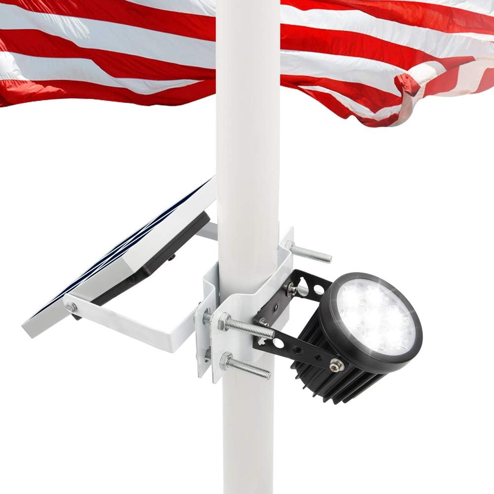 APONUO Solar Flag Light - Brightest Outdoor Illumination for Flags