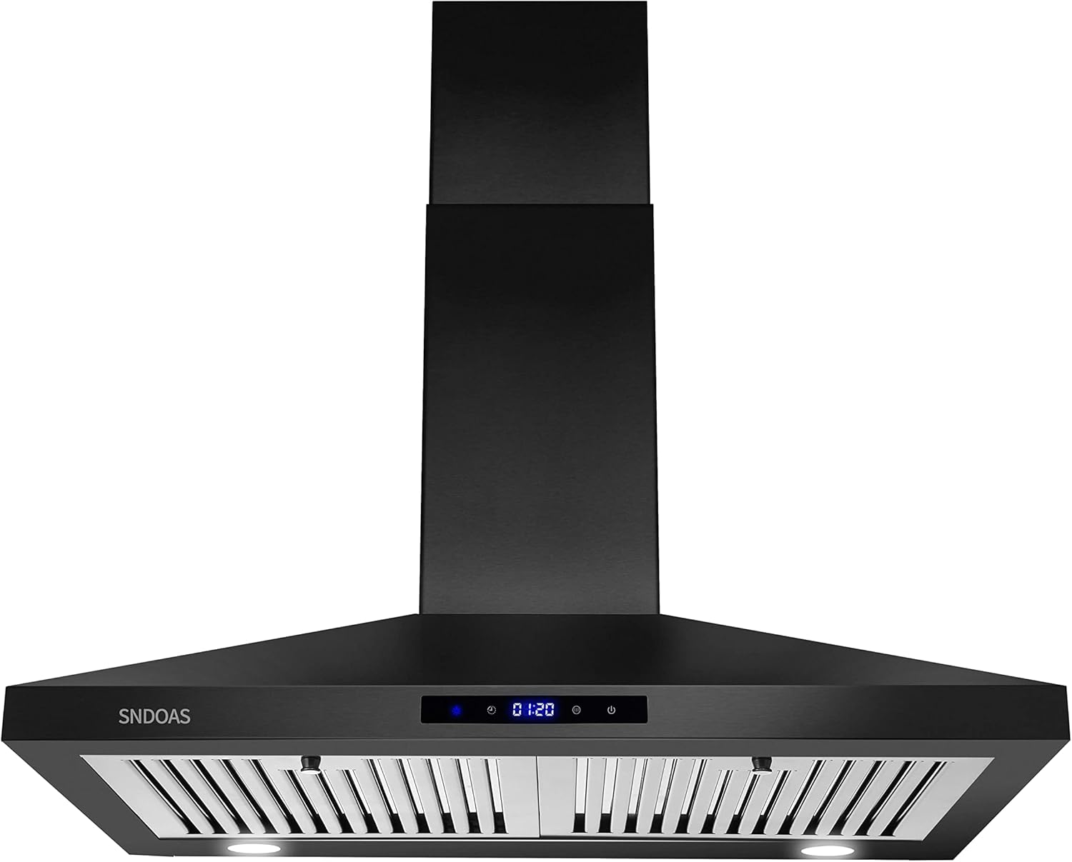 SNDOAS Black Range Hood 30 Inch for Stylish Kitchen Ventilation