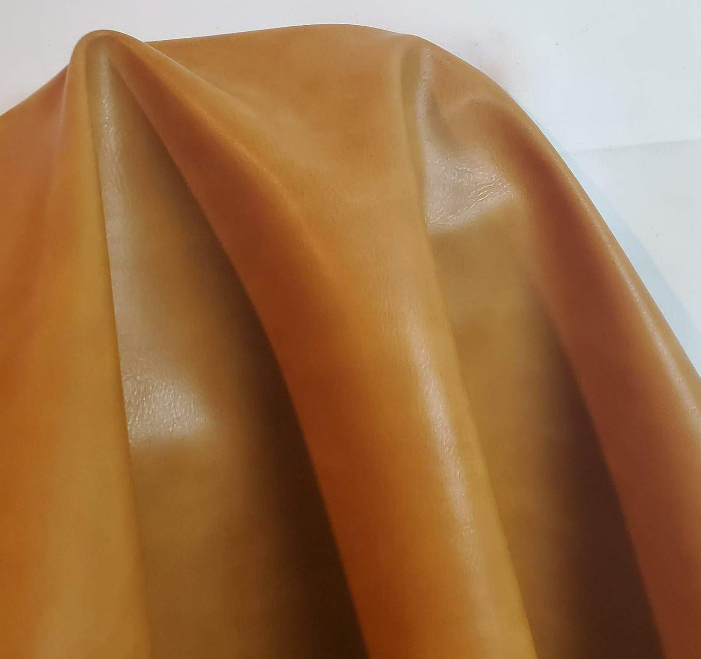 Caramel Light Tan Soft Faux Vegan PU Leather for Upholstery