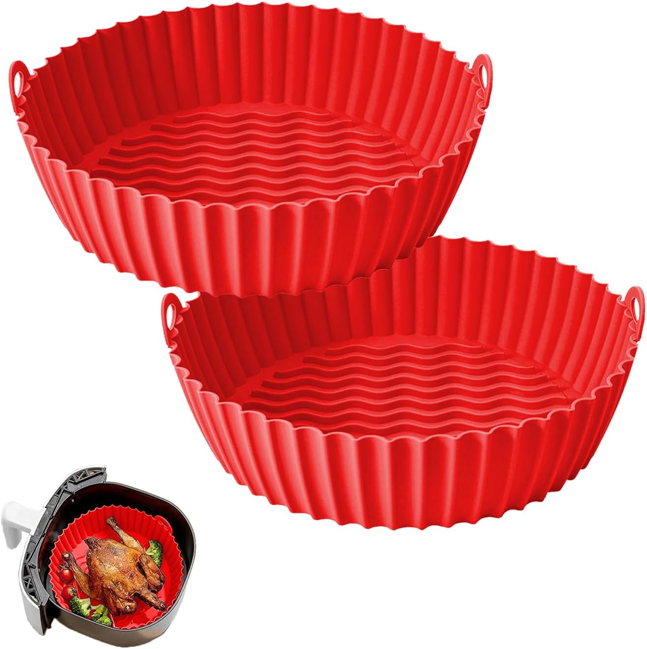 Non-Stick Silicone Air Fryer Liners by FROVEN