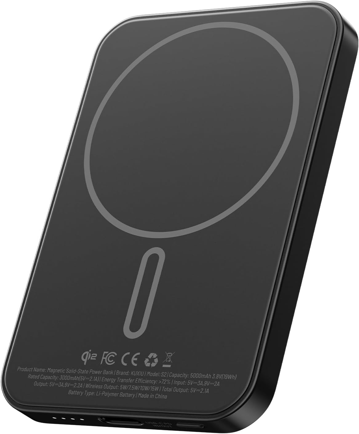 2025 Solid-State Mag-Safe Portable Charger 5000mAh for iPhone