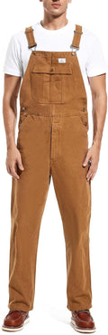 HISEA Men's Relaxed Fit Duck Bib Overall with Tool Pockets - Durable