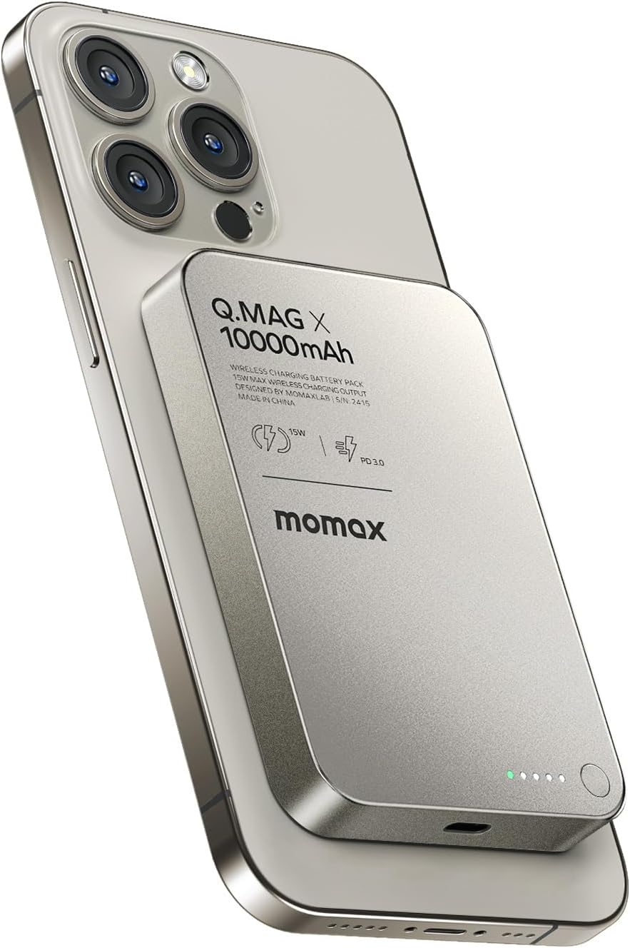 MOMAX 10000mAh MagSafe Power Bank - Fast Charging for iPhone