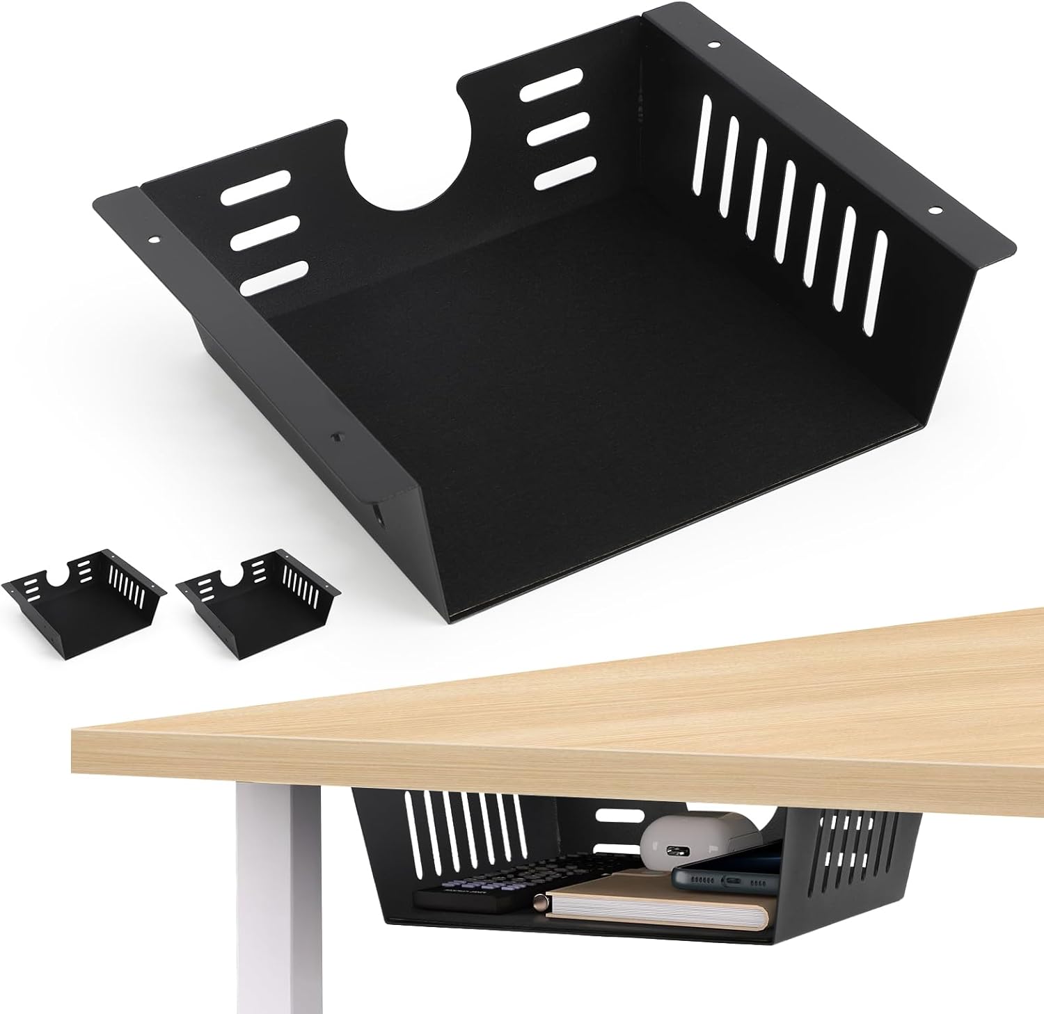 Neiteli Black Desk Shelf - Maximize Office Space