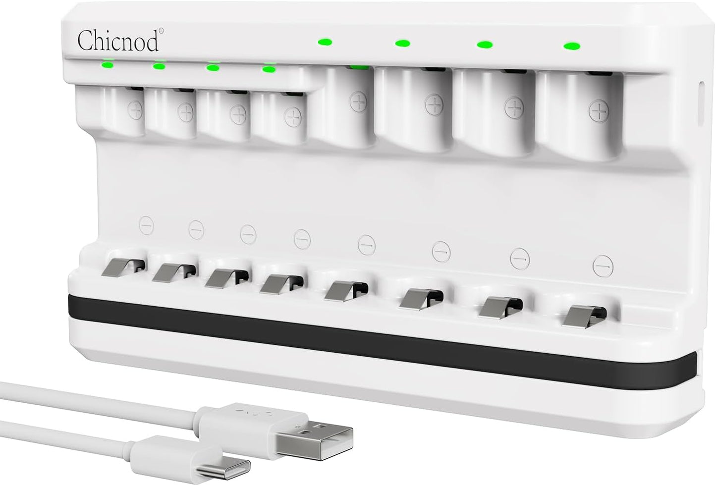 Fast Charge 8-Slot Battery Charger - All-in-One Power Solution